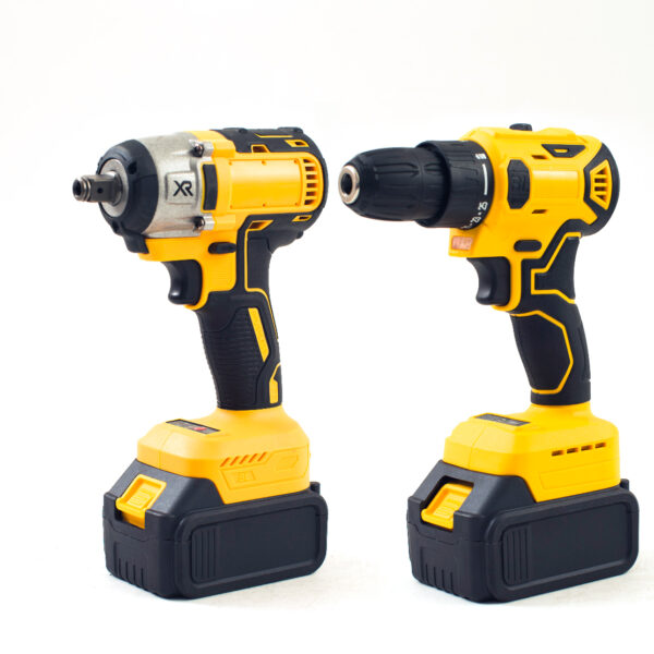 Cross-border foreign trade combination set of lithium tools five sets of household lithium wrench angle grinder hammer power tools - Image 2