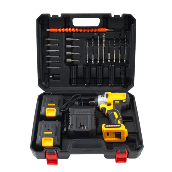 DW with lithium battery charging electric wrench brushless large torque multifunctional auto repair woodworking special electric wind gun - Image 2