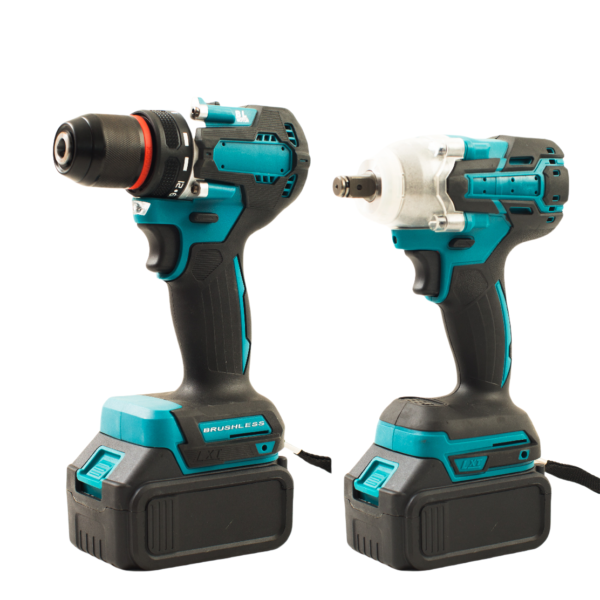 Cross-border foreign trade combination set of lithium tools five sets of household lithium wrench angle grinder hammer power tools - Image 2