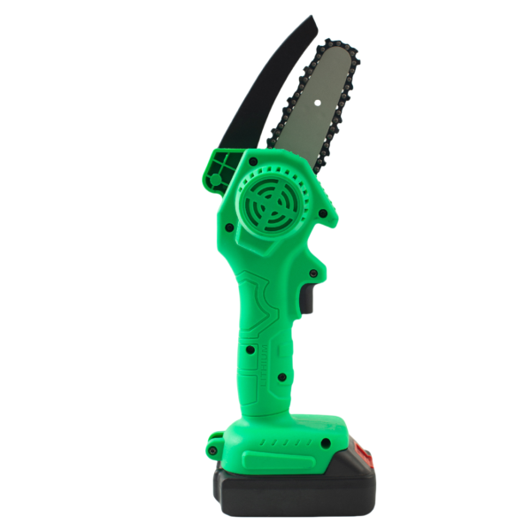 Hot-selling green 4-inch battery powered chain saw mini rechargeable cordless pruning saw - Image 4