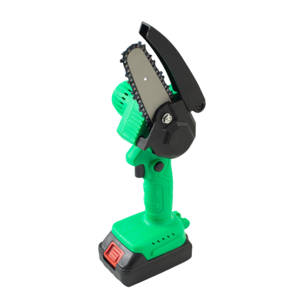 Hot-selling green 4-inch battery powered chain saw mini rechargeable cordless pruning saw - Image 3